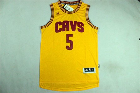 Maillot De Basket Cleveland Cavaliers J.R.Smith 5 Tissus Sportif Fans Edition Jaune